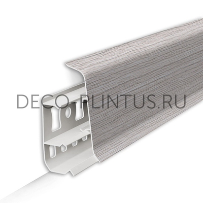 Плинтус Deconika 55 мм 253 Ясень серый (55х21х2200 мм)