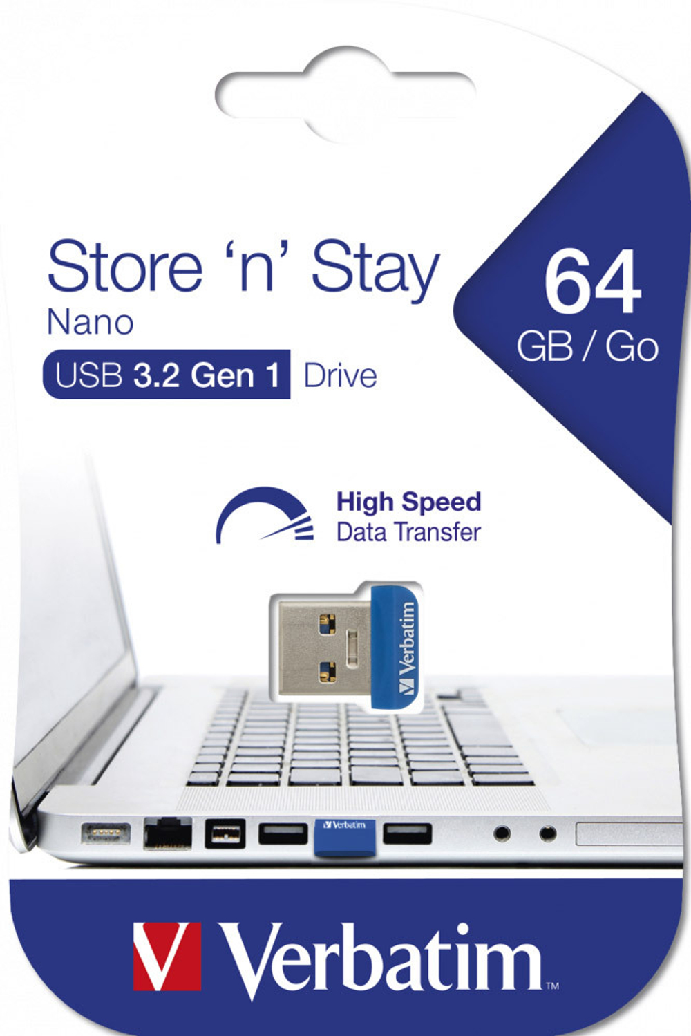 USB-накопитель Verbatim Store 'n' Stay Nano 64GB USB 3.2 Gen 1