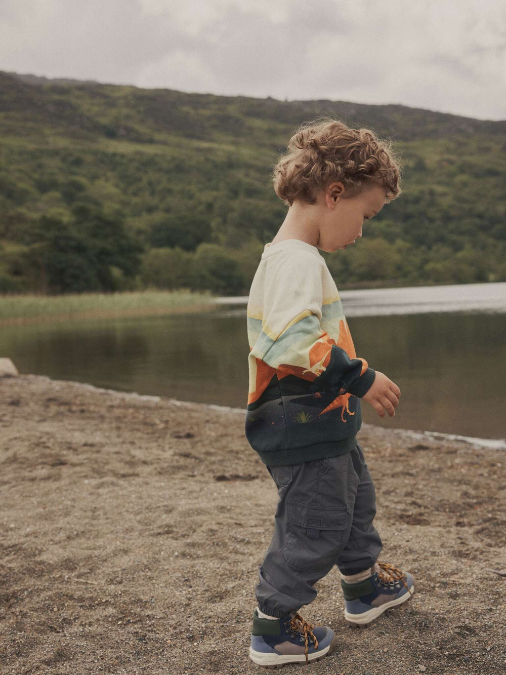 Толстовка для мальчика Next 608-530, Молочный, Черный