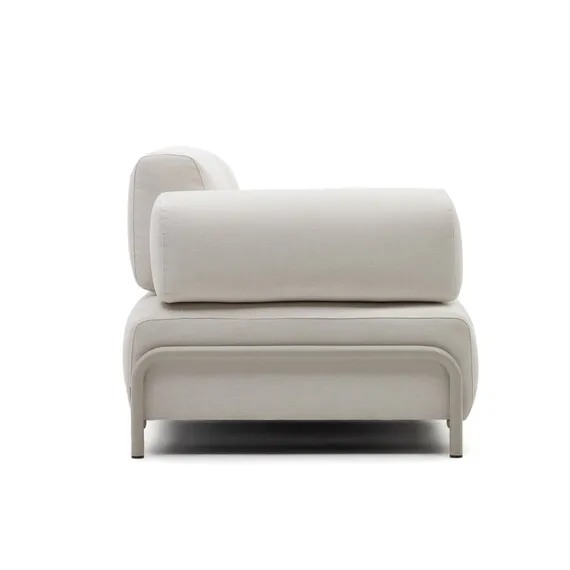 Трехместный диван Compo, бежевый, серый каркас