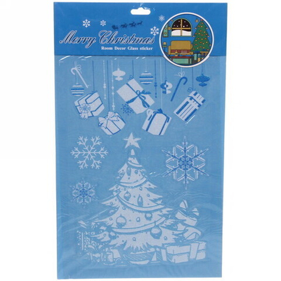 Наклейка новогодняя «Зима» , лист 23х38 см,микс