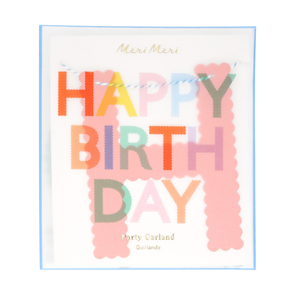 Гирлянда цветная "Happy Birthday" 1.8 м