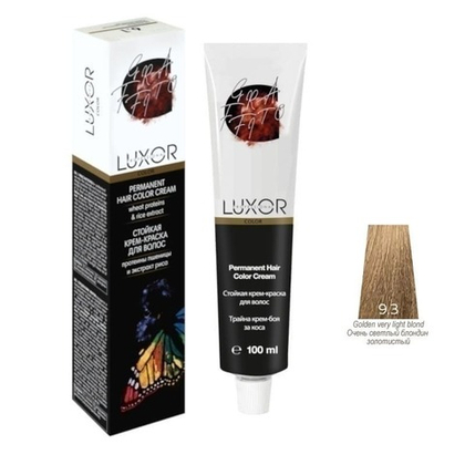 9.3 GR Очень светлый блондин золотистый Стойкая крем-краска LUXOR Professional 100 мл.