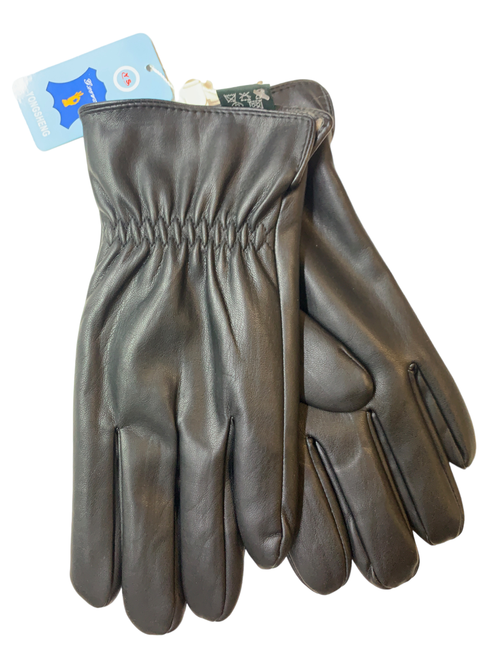 Yongsheng.Эко кожа. Подклад трикотаж-шерсть.Перчатки.Мужские.10 шт в упаковке.