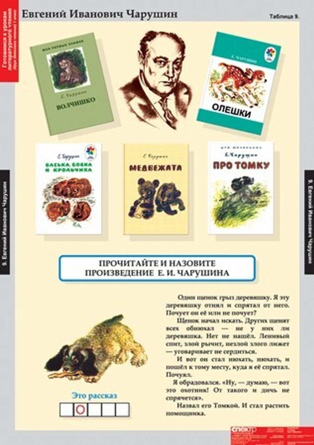 Комплект таблиц "Литературное чтение 1 класс"; 16 таблиц