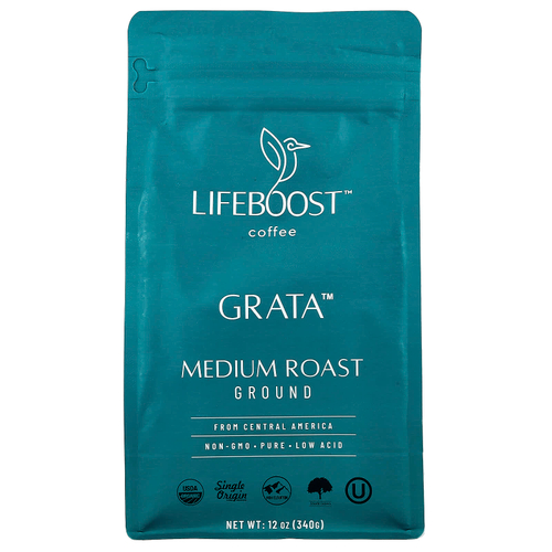 Lifeboost, Кофе Grata ™, молотый, средней обжарки, 340 г (12 унций)