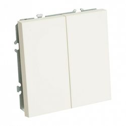 Переключатель перекрестный двухклавишный без рамки Stekker Эмили 50162