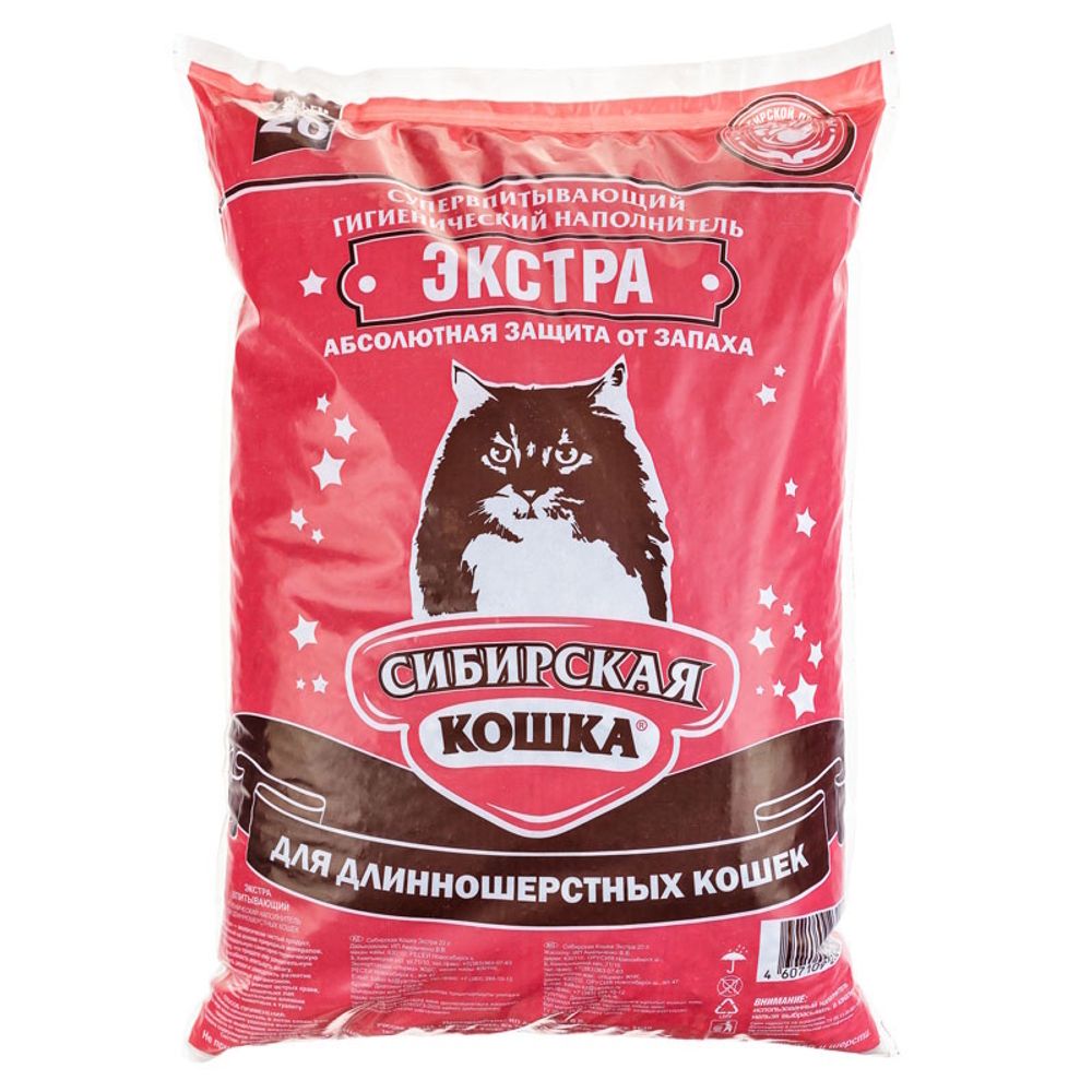 Наполнитель для кошачьего туалета, Сибирская Кошка Экстра для длинношерстных (впитывающий) Наполнитель для кошачьего туалета, Сибирская Кошка Экстра для длинношерстных (впитывающий)
