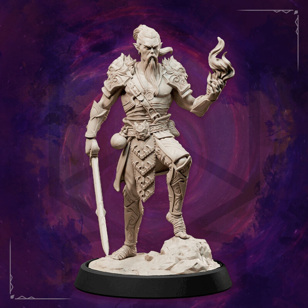 Человек Маг Волшебник Колдун Чародей миниатюра для dnd, днд, pathfinder, фентези, Настольная игра, НРИ, Варгейм, РПГ