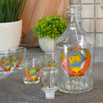 Набор для вина 7 предметов (графин, 6 стопок 50мл) "СССР"