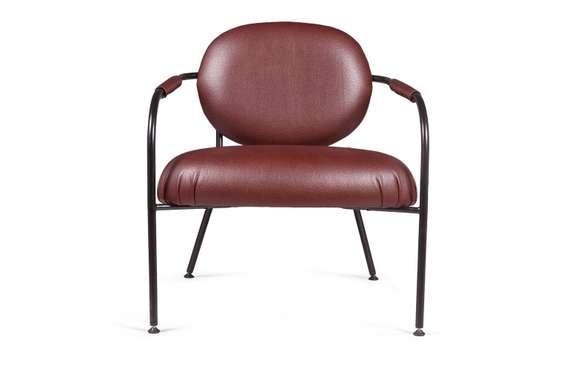 Лаунж-кресло Ego, бордовая экокожа