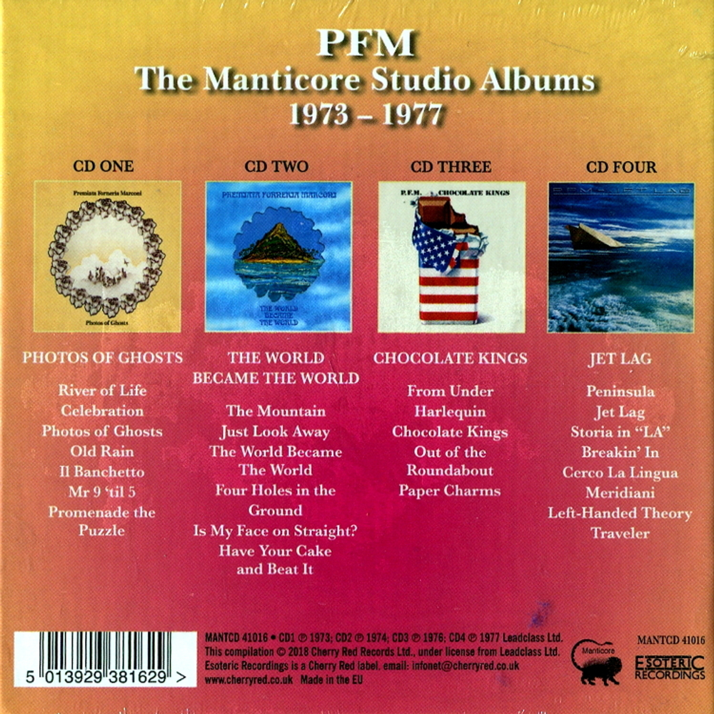 PFM / The Manticore Studio Albums 1973 - 1977 (4CD)