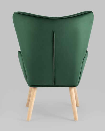 Кресло Хью велюр темно-зеленый