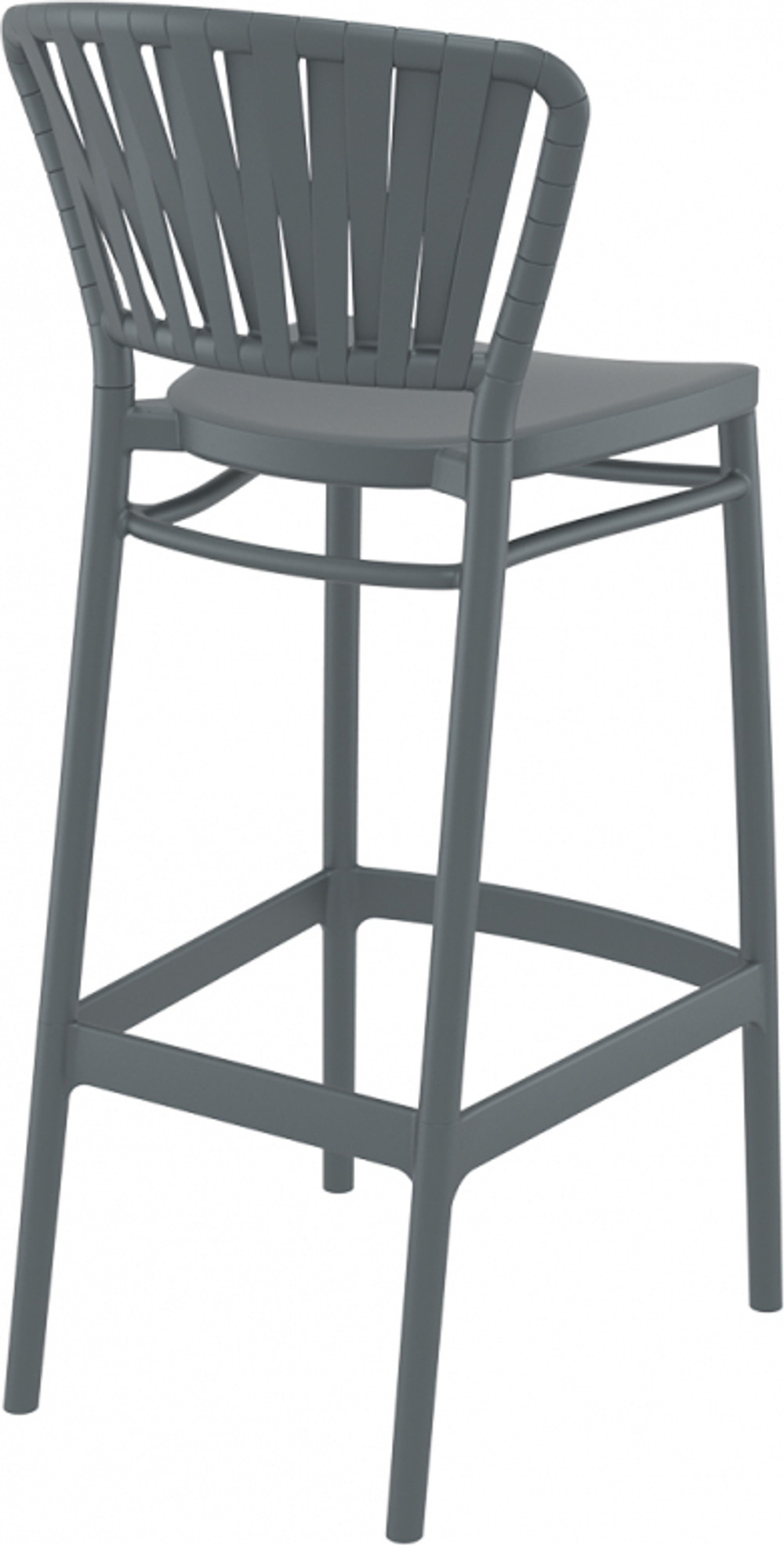 Стул пластиковый барный Siesta Contract Portofino, темно-серый