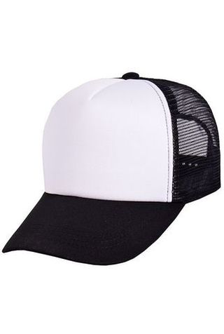 Бейсболка с сеткой черно-белая