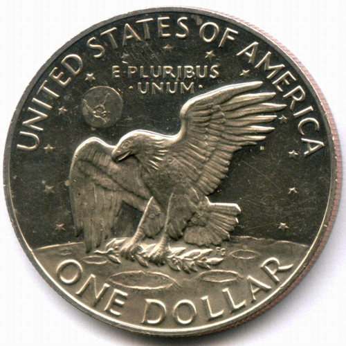 1 доллар 1978 год (S). США. Эйзенхауэр. Медь с медно-никелевым покрытием, диаметр 38.1 мм. эксПРУФ