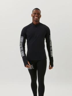 Мужская теннисная кофта Björn Borg Stockholm Midlayer M - черный