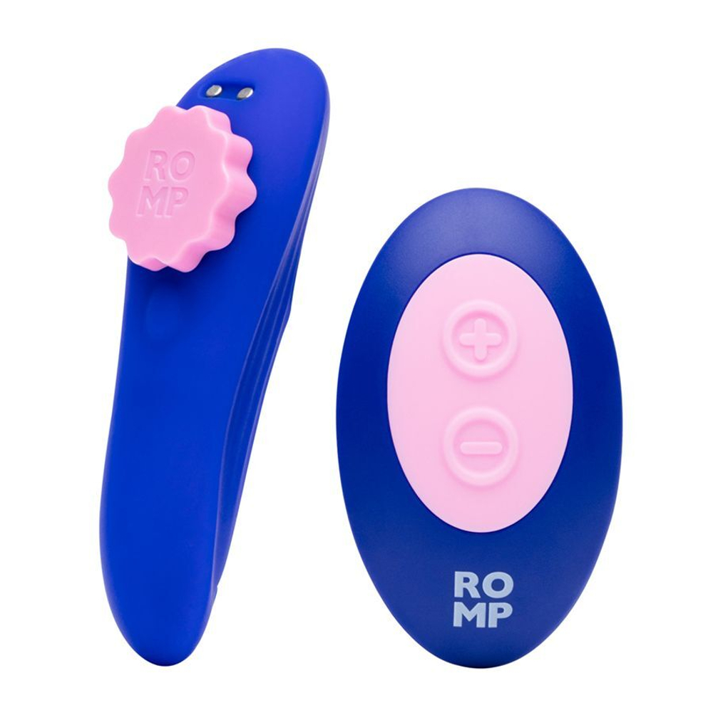 Синий вибратор в трусики с пультом ДУ Party (Цвет: синий)