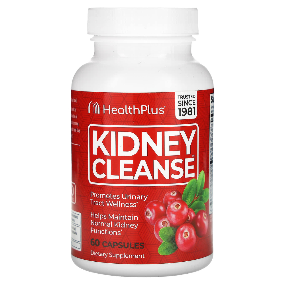 Health Plus, Kidney Cleanse, очищение почек, 60 капсул
