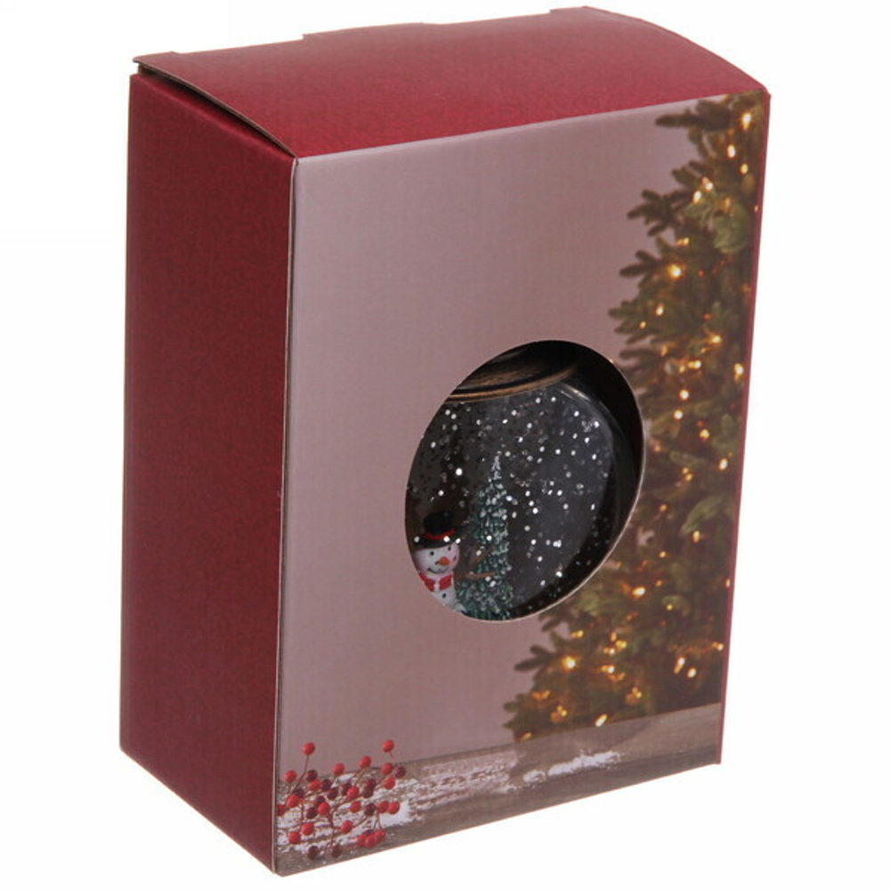 Сувенир с подсветкой Christmas «Шар - Сказочный Снеговик» 12,7х9х3,6 см (3хAG13)