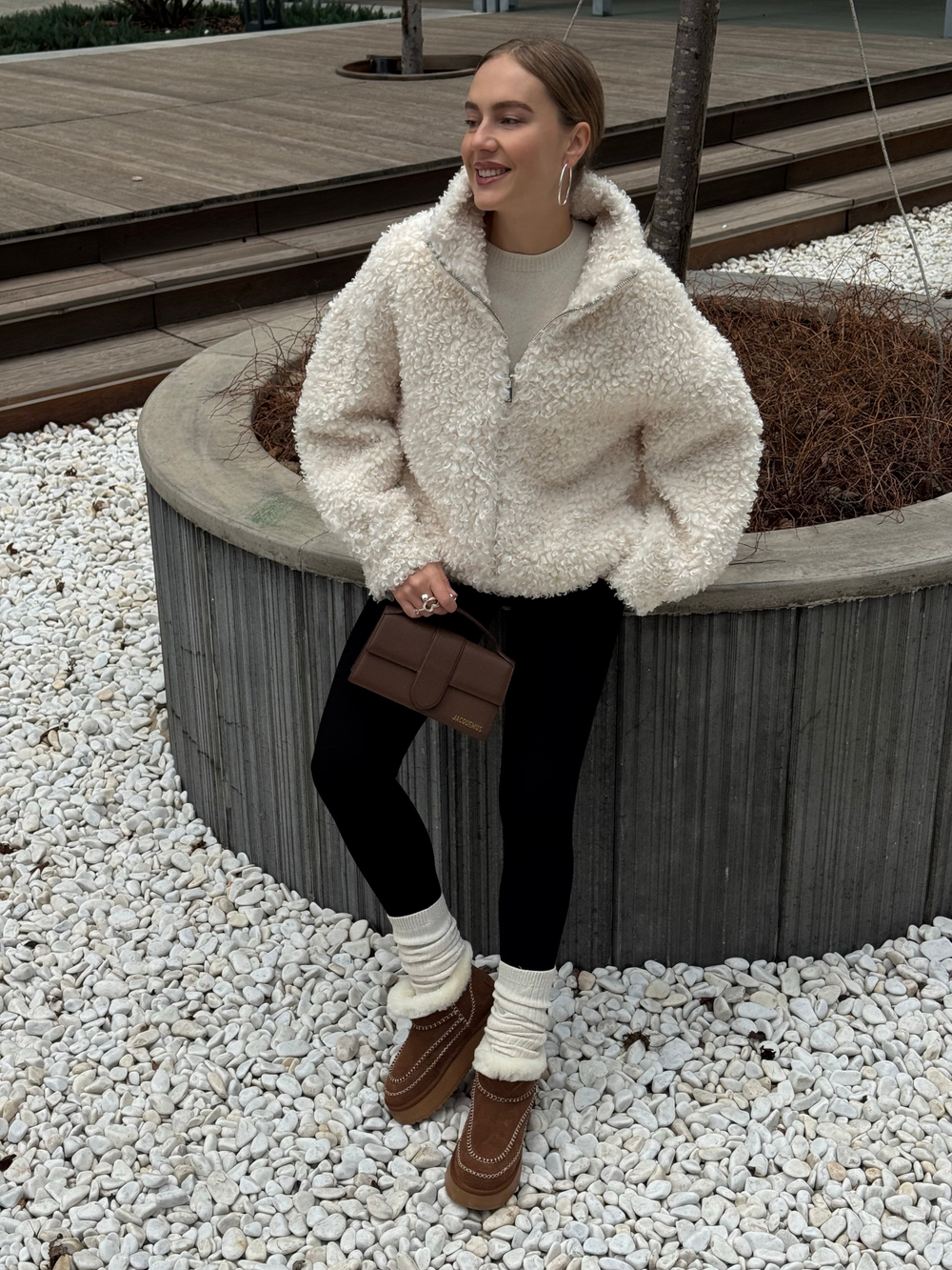 Шуба White sheep молочный