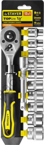 STAYER RSS 12L, 12 предм., (1/2″), набор торцовых головок (27750-H12)