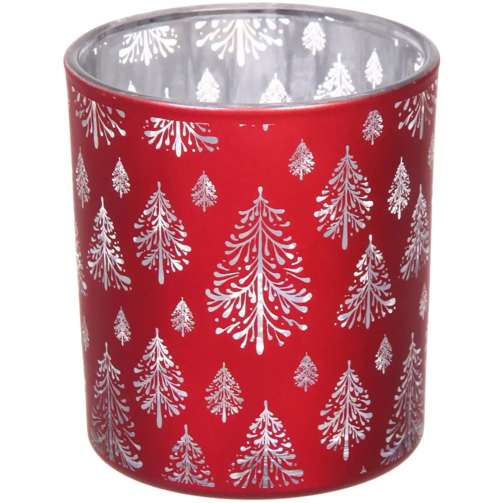 Подсвечник «Сказочная метель» 7*7,8 см, Красный