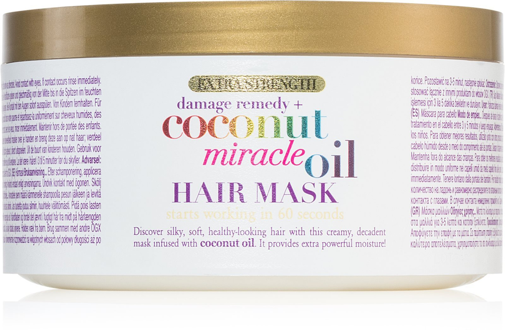 OGX Coconut Miracle Oil - глубоко укрепляющая маска для волос с кокосовым маслом. /   300  ml  / GTIN 3574661685168