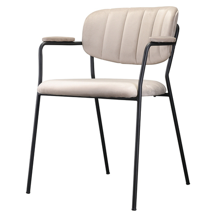 Стул Bergenson Bjorn Eirill, велюр, серо-бежевый