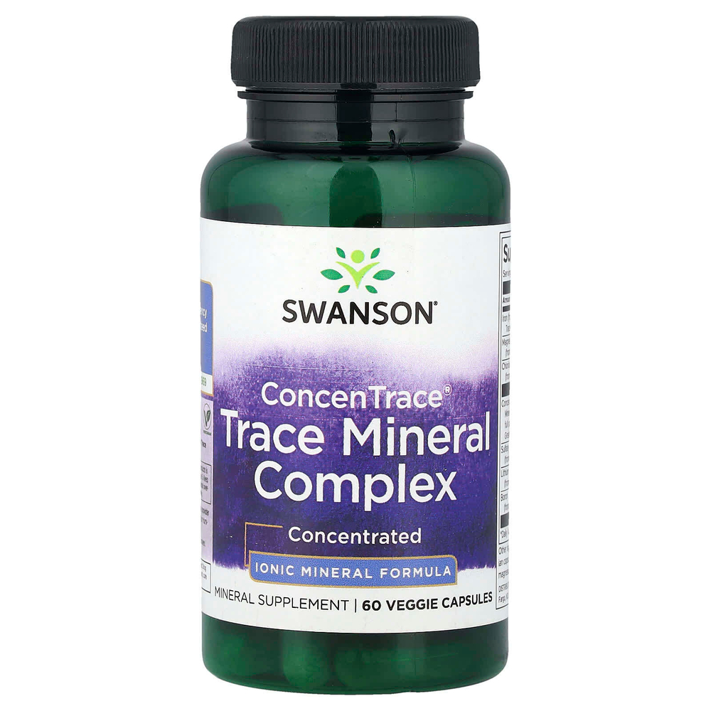 Swanson, комплекс микроэлементов ConcenTrace®, 60 растительных капсул