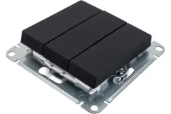 Выключатель Systeme Electric ATLASDESIGN 3 клавиши карбон 36373