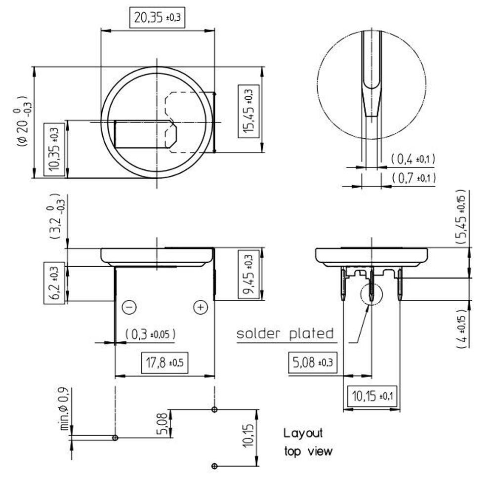 Элемент питания Renata CR2032.MFR RH1