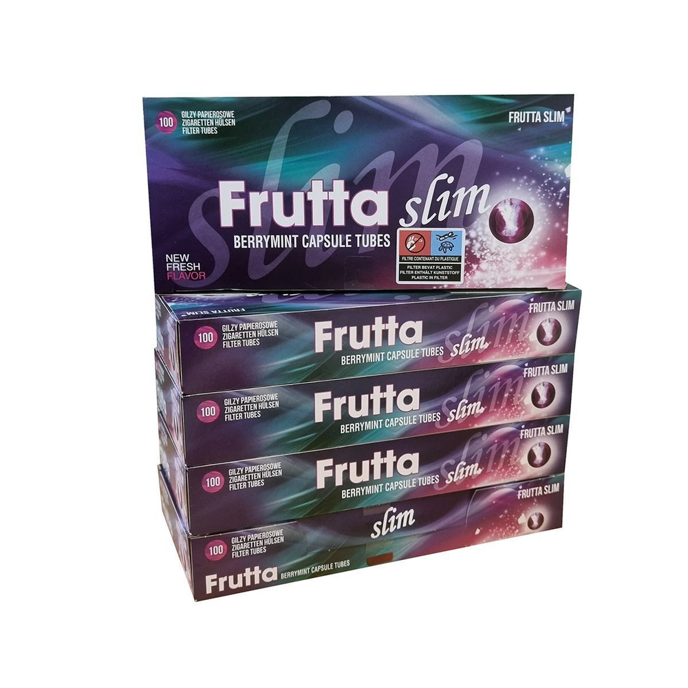 Гильзы для сигарет "Frutta" Slim (с капсулой) Ягода 5х100шт (Комплект)
