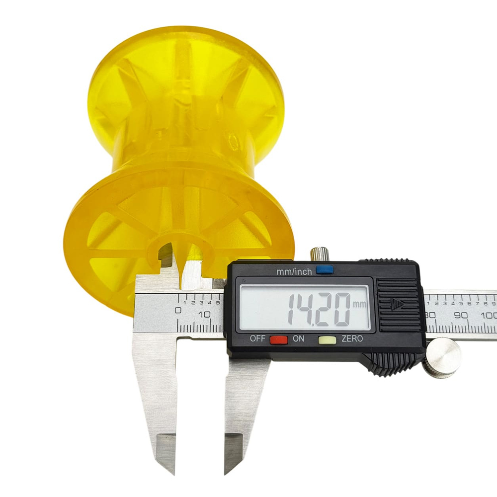 Ролик носовой L=74 мм,D=73/50/14.5 мм PVC желтый KNOTT