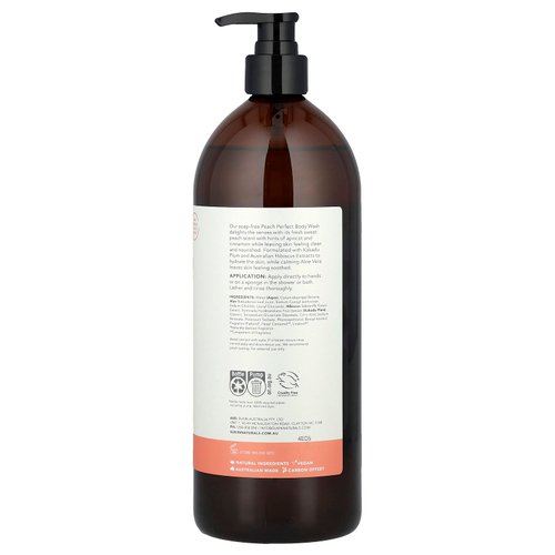 Sukin, Гель для душа с растениями, для всех типов кожи, идеальный персик, 1 л (33,82 жидк. Унции)