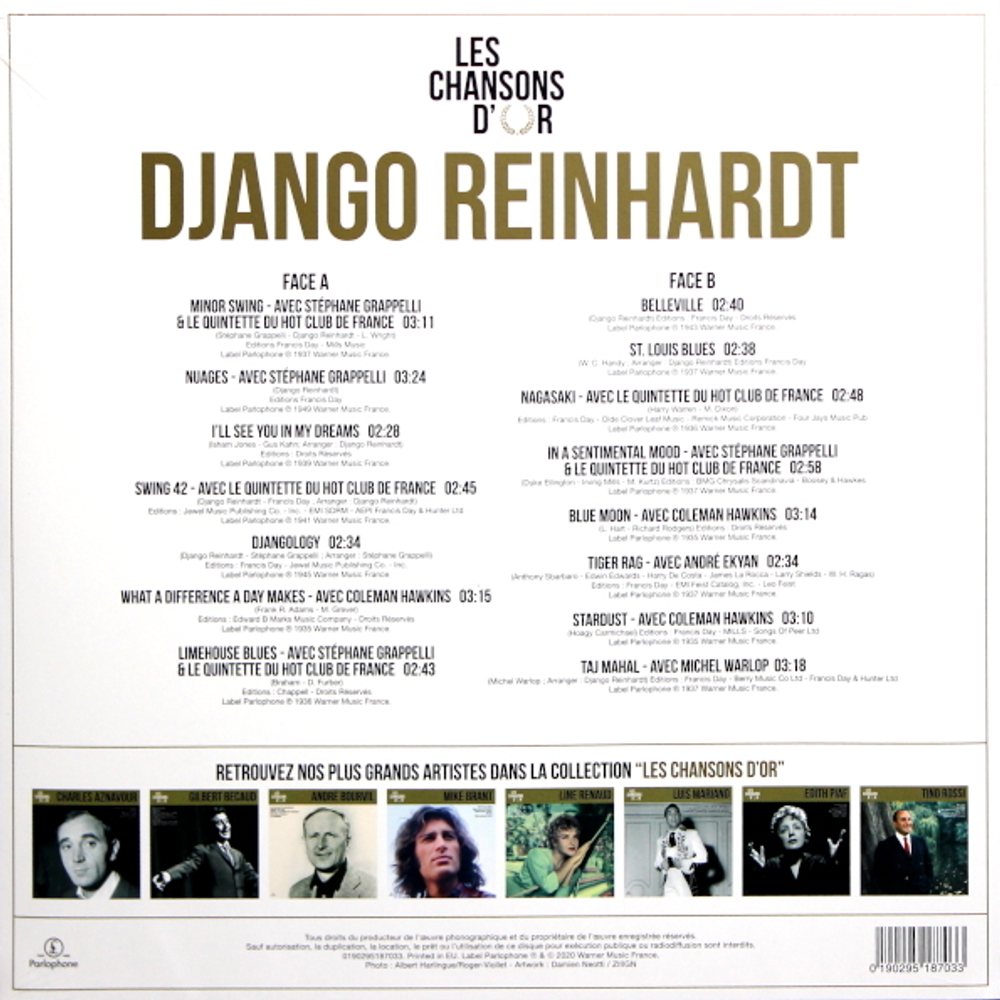 Django Reinhardt / Les Chansons D'or (LP)