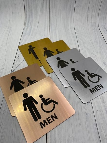 Табличка на туалет WC-13 (пара)