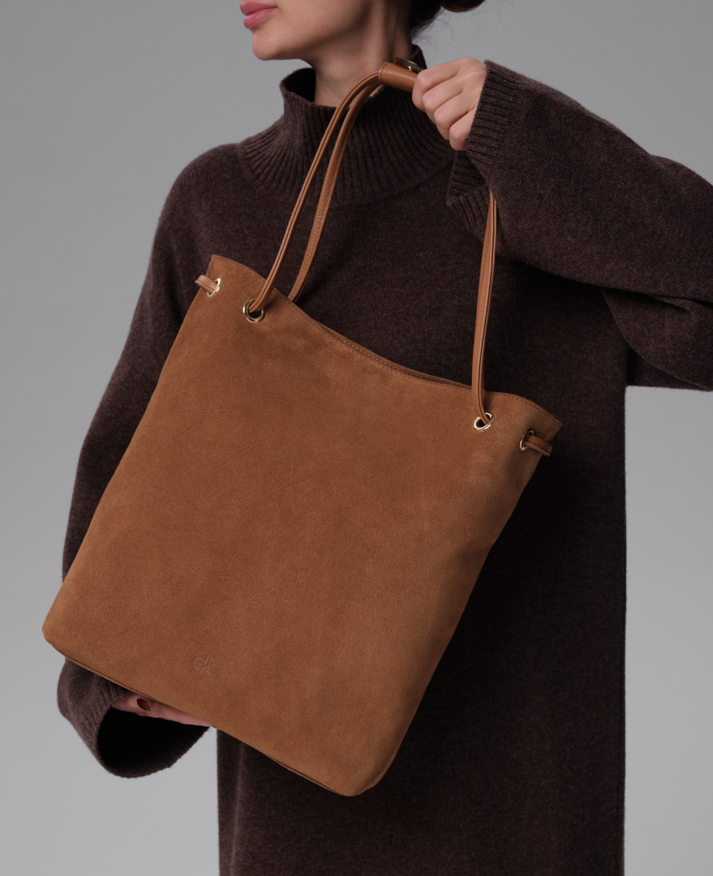 Замшевая сумка DBR 31228 светло-коричневый