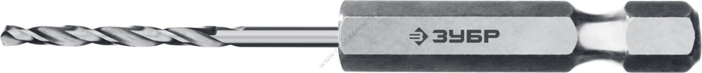 ЗУБР ПРОФ-А 2.5х77мм, Сверло по металлу с шестигранным хвостовиком, сталь Р6М5, класс А