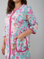 Халат Х-262/бирюза-хризантема