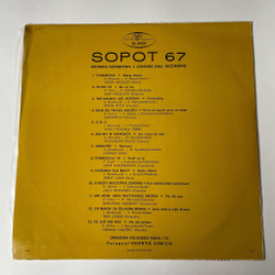Винтажная виниловая пластинка LP Сборник Сопот Sopot 67 (Польша 1967)