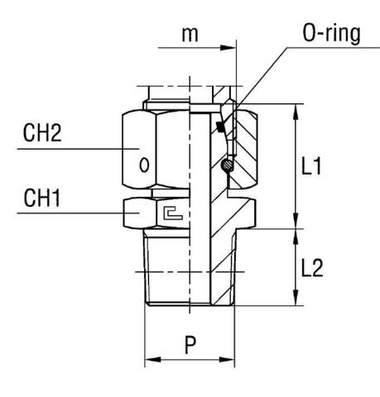 Штуцер FNС DL12 NPT3/8" CAST