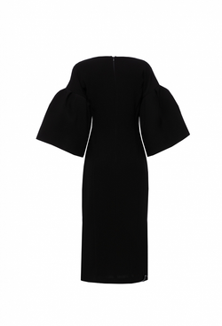 Платье из крепа, горловина вырез-лодочка 12-01-23 FW