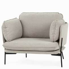 Кресло Sussex светло-серое