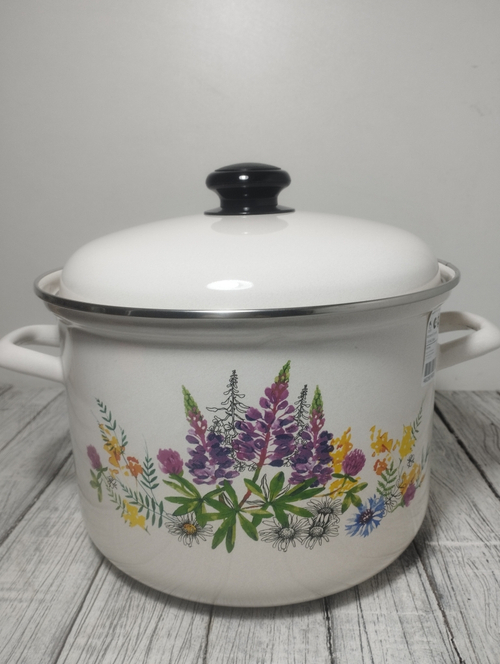 Кастрюля 6.0л цилин Люпины С16184АП2Жм