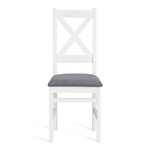 Стул CROSSMAN NEW, Многослойный березовый шпон, 41х40х100 см, white/велюр темно-серый