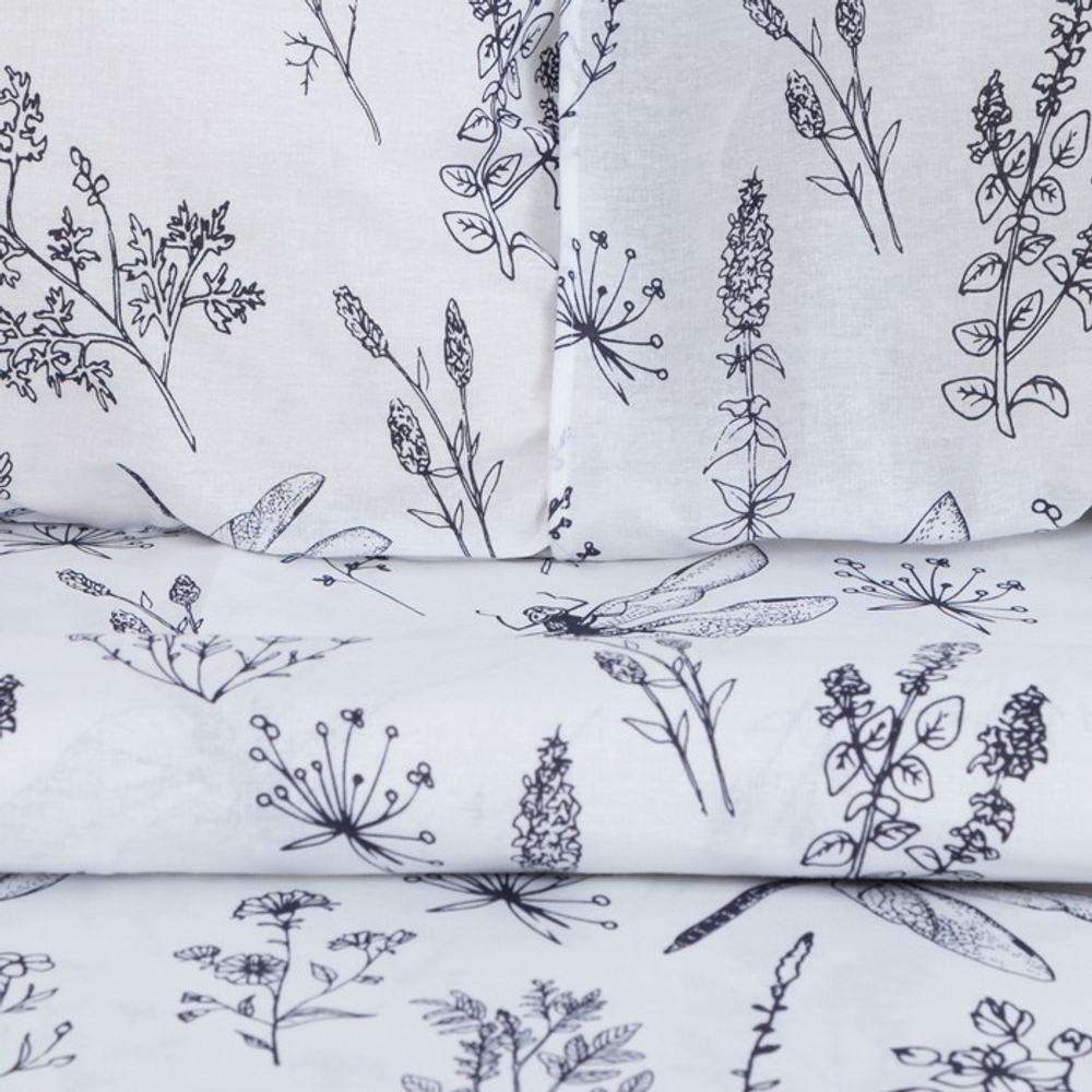 Постельное бельё 2-спальное «Этель. Стрекозы», бязь