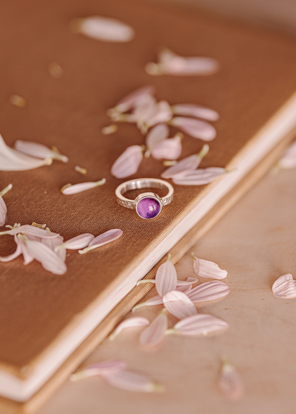 Кольцо «Моно» с аметистом
