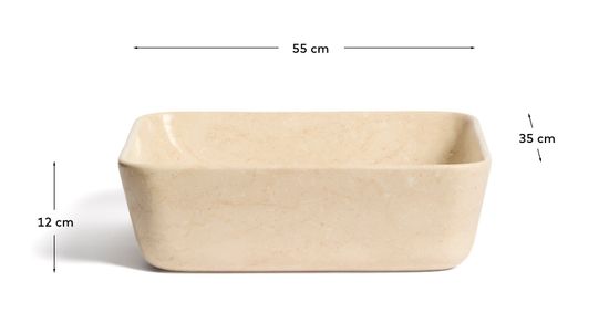 Раковина Darnen из бежевого мрамора 55 x 35 см