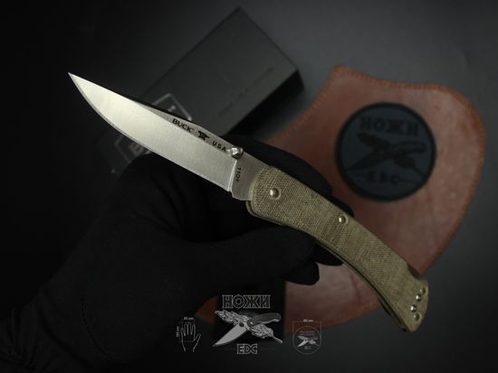Складной нож BUCK 0110ODS4 110 Slim Knife Pro c клинком из стали CPM-S30V, рукоять микарта